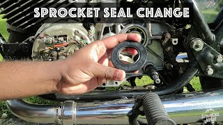 RD350  Sprocket Seal Change [upl. by Akere57]