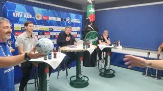 Pressekonferenz EHV Aue vs HBW BalingenWeilstetten 2 3538 1516I 3Liga [upl. by Tibold]