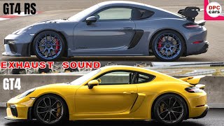 Porsche GT4 RS vs GT4 Exhaust Sound [upl. by Konstance]