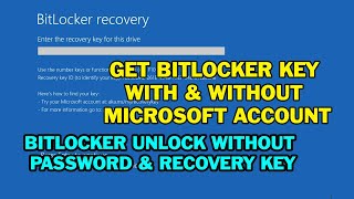 How to Find BitLocker Recovery Key in Microsoft  BitLocker Unlock Without Password and Recovery Key [upl. by Roid]