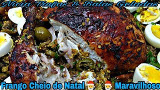 Frango Cheio Assado Simples e Gostoso Especial de Natal 🎅🎄🎅 [upl. by Crystal675]