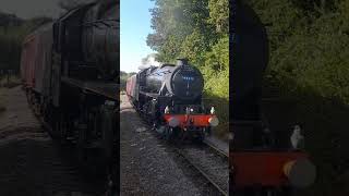 44871 BLASTS through Stogumber with whistles and thrash West Somerset Steam Express Return 14924 [upl. by Adnauqal832]