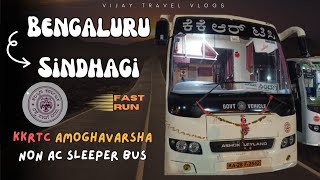 Bengaluru to Sindhagi KKRTC Amoghavarsha nonac sleeper bus first run kkrtc busdetails sindagi [upl. by Niven]