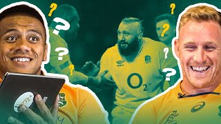 Wallabies Players Test Their Australia v England Rugby Trivia [upl. by Aramot834]