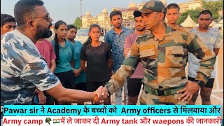 आज Army के टैंक औरArmy weapons की जानकारी Academyके बच्चों कोArmy officerसे दिलवाई army viralvideo [upl. by Remlap]