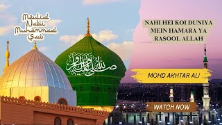 Nahi Hei Koi Duniya Mein Hamara Ya Rasool Allah  Mohd Akhtar Ali  Rabiulawwal special [upl. by Navnod308]