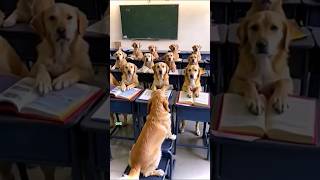 dog school 🐕🐕trending funny dog ytshorts viraldog foryou aigenerated animals [upl. by Onej]