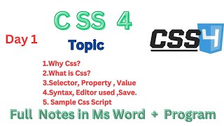 CSS4 Introduction to Cascading Style Sheet in Web Development css css4 webdevelopment [upl. by Ardnuasac]