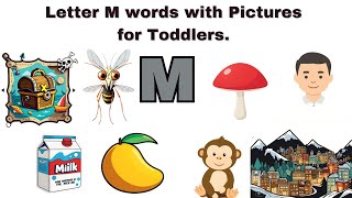 Letter M words with pictures  Letter M Words [upl. by Ogeid]