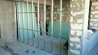 ПЕРЕГОРОДКА из гипсокартона сдвоенный профиль CD Partition wall plasterboard [upl. by Yssis]