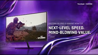 ViewSonic GAMING  VX2758A2KPRO3 Gaming Monitor – NextLevel Speed MindBlowing Value [upl. by Fruma]