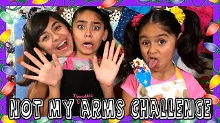 Not My Arms Challenge  Decorating Christmas Cookies  CHALLENGES  GEM Sisters [upl. by Atinoj]