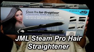 JML Steam Pro Hair straightener Unboxing amp Review BIG CURLS [upl. by Eenttirb]