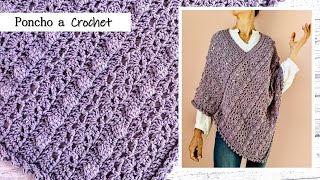 Poncho a crochet para mujer ¡Paso a paso [upl. by Karoly178]