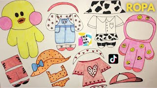 👉🏼🦆Cómo hacer ROPA para tu PATITO DE PAPEL  Clothes for your TikTok Paper Duck [upl. by Yolanthe]