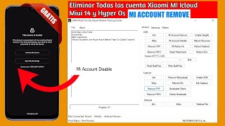 ✅Eliminar todas las cuentas de Xiaomi Mi Cloud 2024 Tool de desbloqueo de cuenta Mi Solución 2024 [upl. by Aicissej]