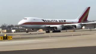 Kalitta Air 747400 landing in Louisville Kentucky [upl. by Idnib925]