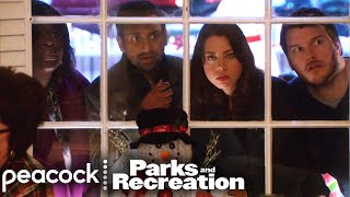 Christmas Party Crashers  Parks and Recreation [upl. by Idur5]