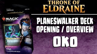 MTG  Throne of Eldraine Oko the Trickster Planeswalker Deck Opening  Overview [upl. by Dnaltiac]