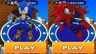 Sonic Prime Dash vs Spiderhog Sonic Run  Boscage Maze Sonic vs All Bosses Eggman Zazz Dr Babble [upl. by Oner464]