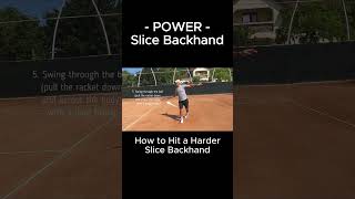 Visual Tennis Lesson How to Hit a Harder Slice Backhand [upl. by Jelsma]