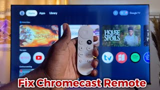 Chromecast With Google TV Remote Not Working  How to Fix [upl. by Yelac]