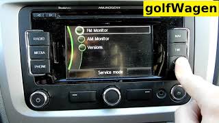 VW radio RNS315 hidden service menu  activate developer mode service menu [upl. by Gregoire]