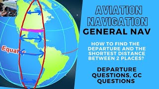 Guaranteed 810 questions in CPLATPL NAVIGATION EXAM🥳😎 Finding the DEPARTURE and shortest distance [upl. by Portie]