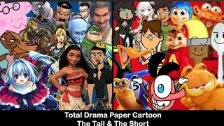 Total Drama Paper Cartoon The Tall and The Short S45E5 [upl. by Dyke]