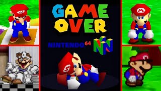 All Mario Nintendo 64 GAME OVER Screens [upl. by Alur]