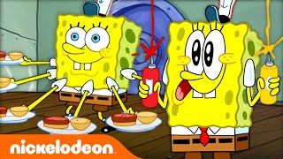 SpongeBob Cooking Krabby Patties for 20 Minutes 🍔  Nicktoons [upl. by Irok]