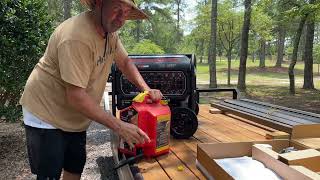 Harbor Freight 13000 Watt TriFuel Generator first start [upl. by Rose]