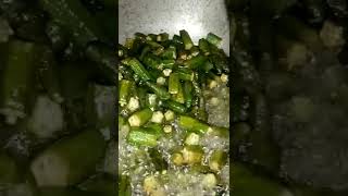 bhindi fry  Bhindi  Lady finger  Fry bhindi  shortvideo  Cooking spot [upl. by Arbua]