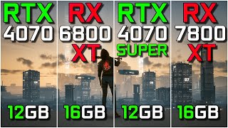 RTX 4070 vs RX 6800 XT vs RTX 4070 SUPER vs RX 7800 XT  Test in 10 Games  1440p amp 2160p [upl. by Rialcnis33]