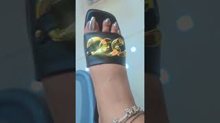 Black Sandal Kese lag Rahe h  Silver Nail Art amp Silver Payal  Sumankavitafeet [upl. by Riem]