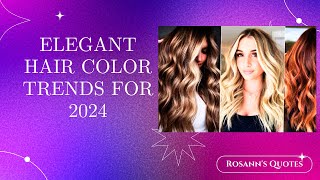 Hair Color Trends Youll Be Seeing In 2024 [upl. by Lamar262]