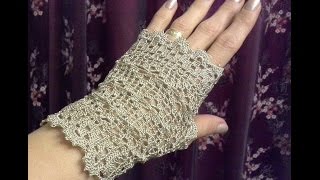 Guantes sin dedos o mitones tejidos a crochet [upl. by Revart]