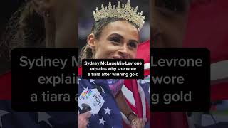 Sydney McLaughlinLevrone explains why she wore a tiara after winning gold [upl. by Luana31]