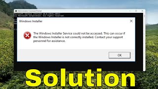 Fix “Windows Installer Service Could Not Be Accessed” Error While Installing Application Guide [upl. by Cinemod]