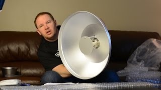 HUGE Alien Bees 22 Inch Silver Beauty Dish Unboxed amp First Impressions [upl. by Koslo738]