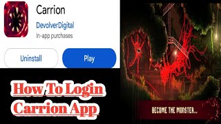 How To Login Carrion App How To Download carrion App [upl. by Sadie590]