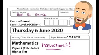 June 2021 2H Predictions GCSE Maths revision Edexcel [upl. by Bowler479]