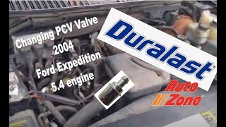 PCV valve replacement 2004 Ford Expedition 54L engine [upl. by Oyek]