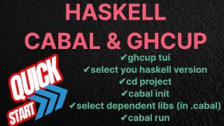 Haskell Cabal quick start 1 with GHCup [upl. by Morel]