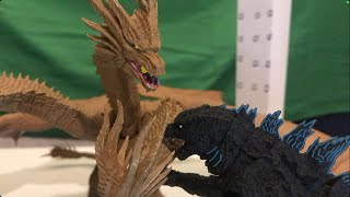 Godzilla 2014 Vs King Ghidorah 2019 Stop Motion Animation [upl. by Falzetta879]