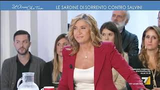 Sardine contro Salvini Myrta Merlino quotChe channo le signore in manoquot quotUn libro scritto da [upl. by Anej]