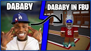 GOING UNDERCOVER AS DABABY FOOTBALL UNIVERSE  MUST WATCH ROBLOX [upl. by Adnyl]