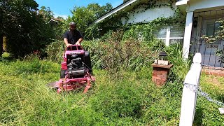 SENIOR CITIZEN was VERY HESITANT to LET ME CUT her LAWN but NO ONE else WOULD TOUCH IT [upl. by Meehar]