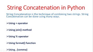 String Concatenation in Python  Join Two String Variables in Python  Hindi 12 [upl. by Ulane]