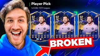 I Opened 30 x Broken Guaranteed TOTY Messi 86 Player Picks [upl. by Onavlis1]